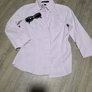 Express Design Studio Light Pink 3/4 Sleeve Shirt